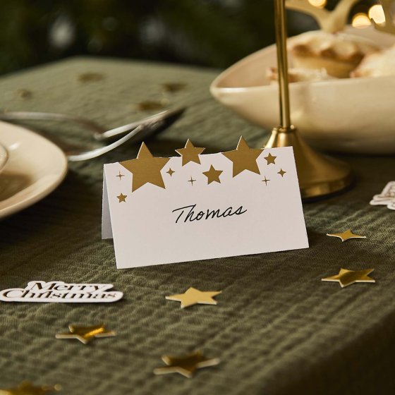 Cosy Christmas Star Place Cards 10 pack - Buy Online Only