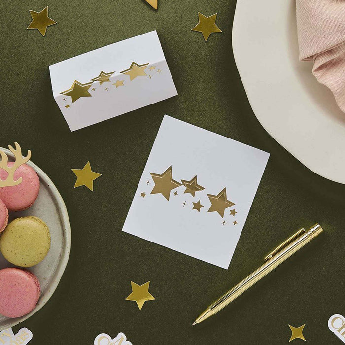 Cosy Christmas Star Place Cards 10 pack - Buy Online Only