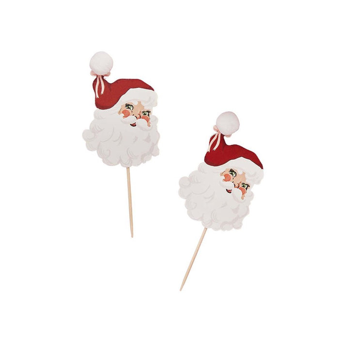 Santa Baby Pom Pom Cupcake Toppers 12 pack - Buy Online Only