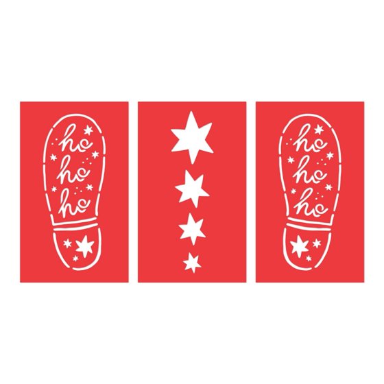 Classic Christmas Santa Footprint Stencil - Buy Online Only