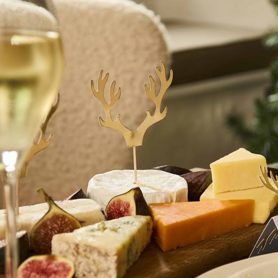 Cosy Christmas Antler Cupcake Topper 12 pack - Buy Online Only