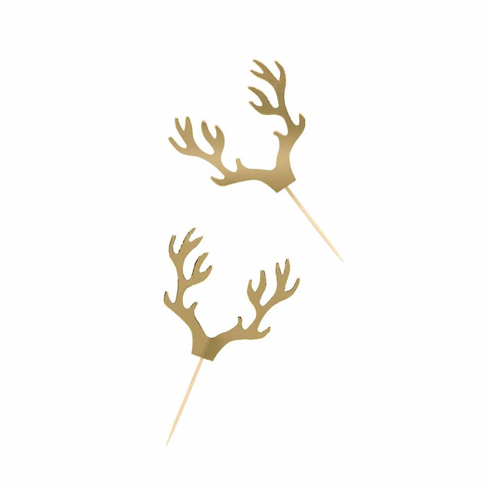 Cosy Christmas Antler Cupcake Topper 12 pack - Buy Online Only
