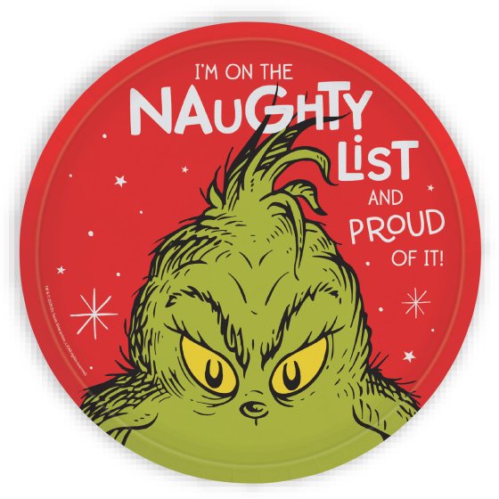 Dr Seuss The Grinch 23cm Paper Plates 8 pack - Buy Online Only