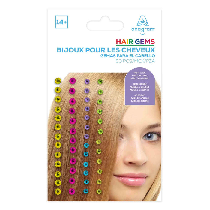 Team Spirit Hair Gems Various Colours - Buy Online Only