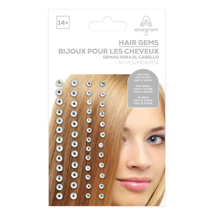 Team Spirit Hair Gems Various Colours - Buy Online Only