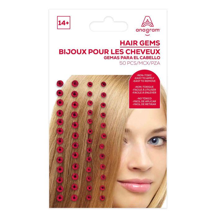 Team Spirit Hair Gems Various Colours - Buy Online Only