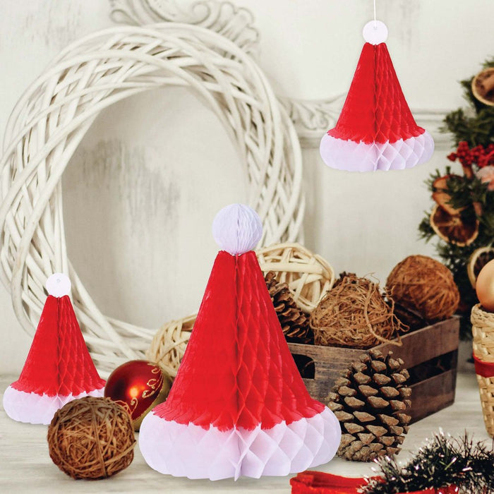 Honeycomb Santa Hats Centrepiece - Buy Online Only