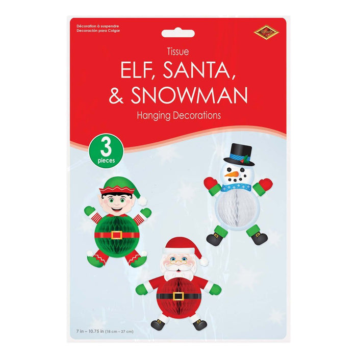 Hanging Tissue Elf, Santa & Snowman - Buy Online Only