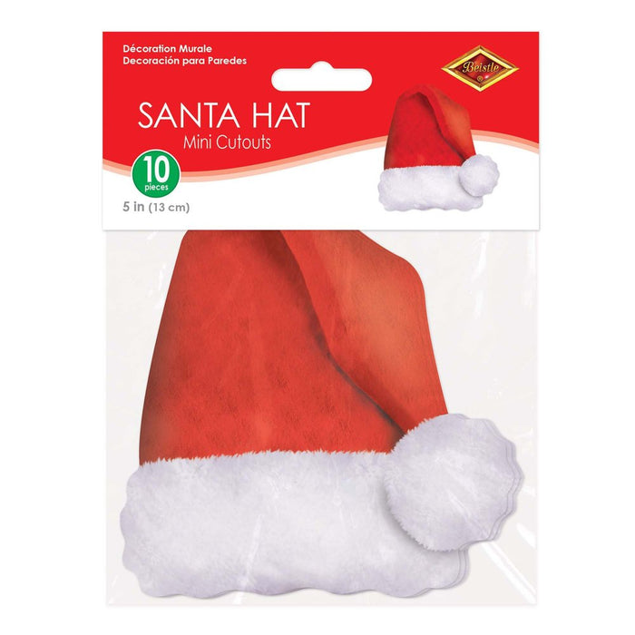 Mini Santa Hat Cutouts - Buy Online Only