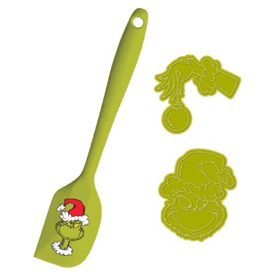Dr Seuss The Grinch Spatula with Cookie Cutter - Buy Online Only