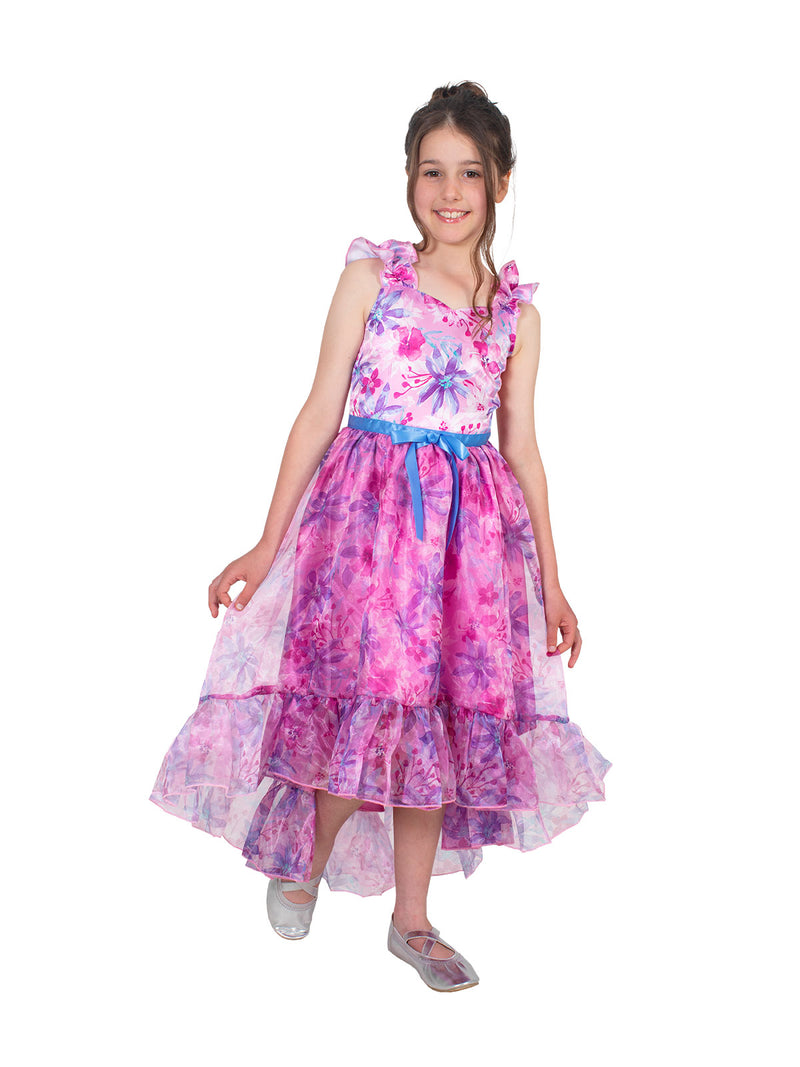 Birthday Barbie Deluxe Costume | Floral High-Low Dress for Kids