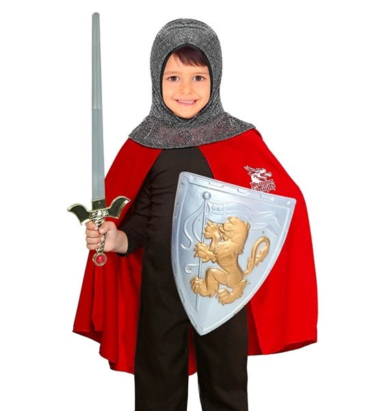 Kids Medieval Knight Costume | Red Crusader Fancy Dress