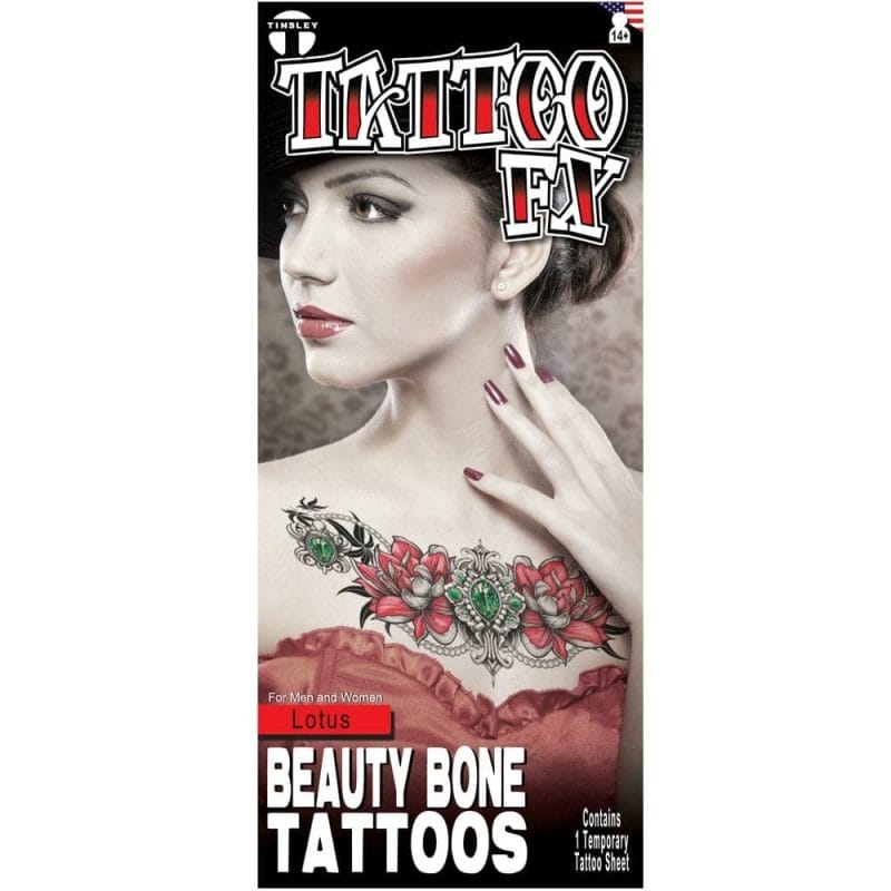 Lotus Beauty Bone Temporary Tattoo
