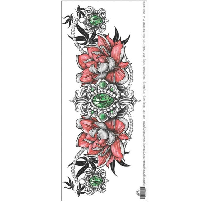 Lotus Beauty Bone Temporary Tattoo