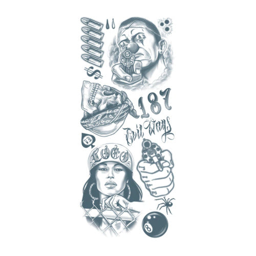 18 & Life Prison Temporary Tattoo