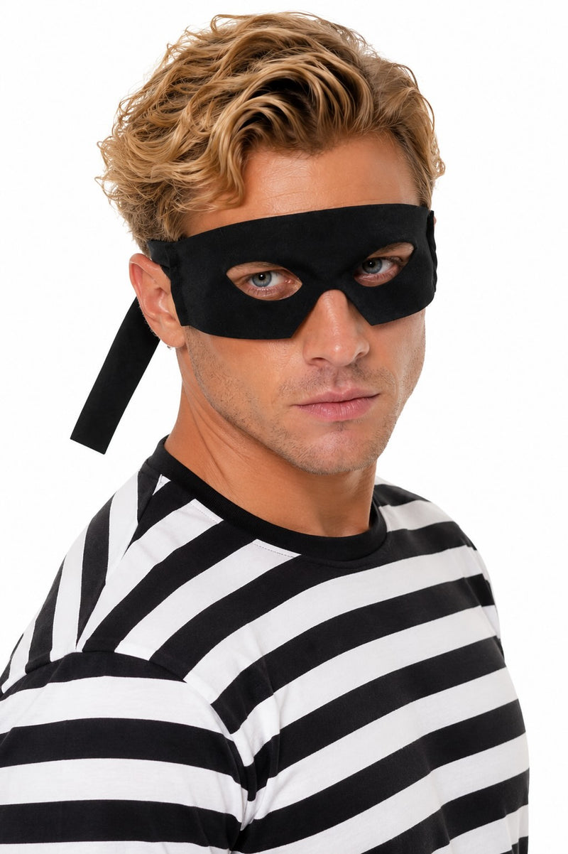 Pimpernel with Ties Black Eye Mask