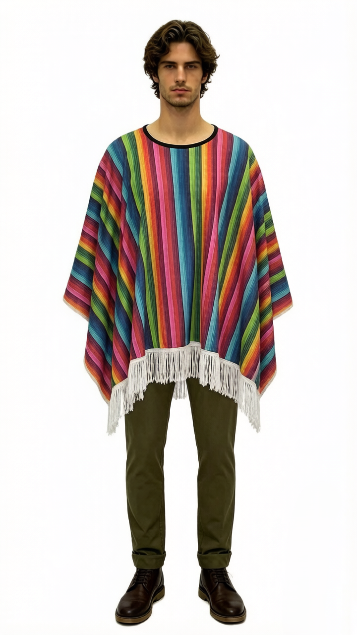 Mexican Western Adult Poncho - Buy Online Only