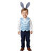 Baby Bunny Formal Outfit – Blue Satin Vest & Gingham Suit Costume 🐰