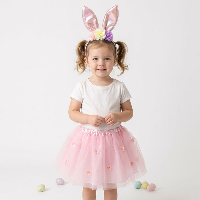 Toddler Girl Bunny Tutu Outfit – Pink Easter Costume with Ears 🐰🌸