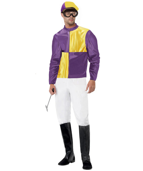 Jockey Yellow and Purple Costume - Buy Online Only