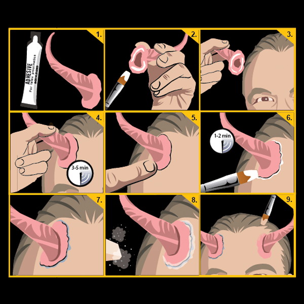 Demon Horns Latex Prosthetics