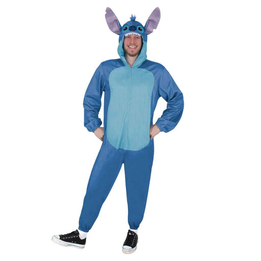 Disney Stitch Hooded Onesie Costume | Adult Unisex Jumpsuit