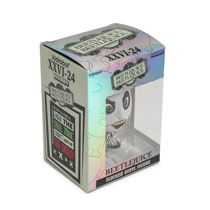 BUY NOW | BEETLEJUICE BEETLEJUICE (2024) BHUNNY FLOCKED (STRIPED SUIT) - 4" STYLIZED FIGURE | NECAONLINE.COM.AU