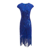 1920s Blue Sequin Flapper Dress | Vintage Look, Plus Sizes