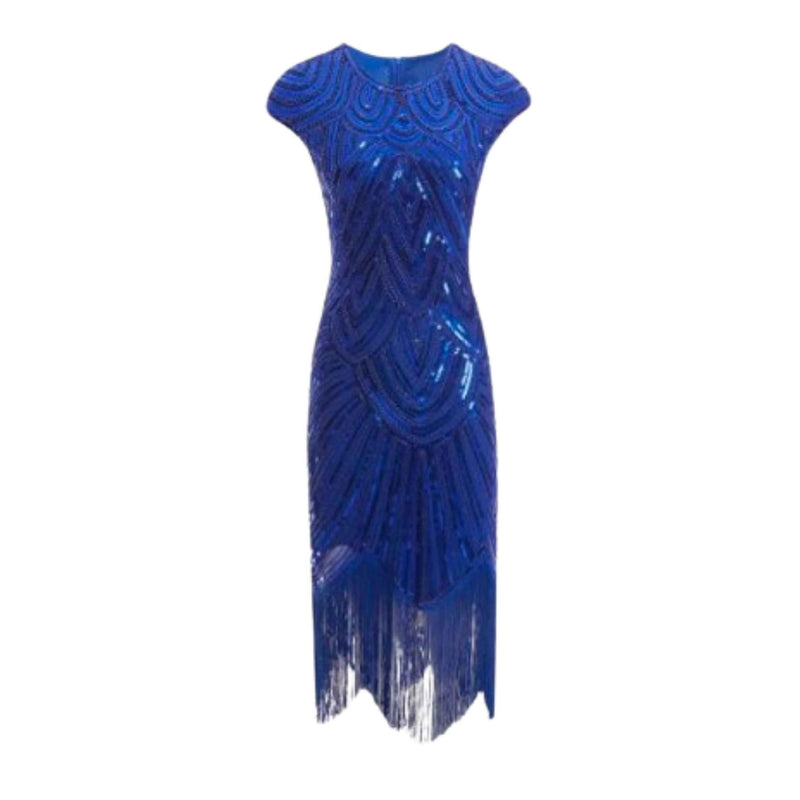 1920s Blue Sequin Flapper Dress | Vintage Look, Plus Sizes