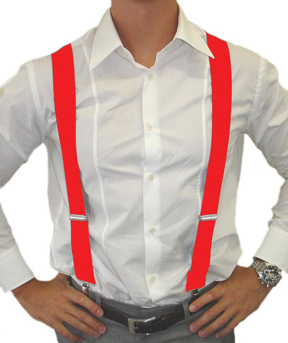 Red Trouser Braces | Suspenders