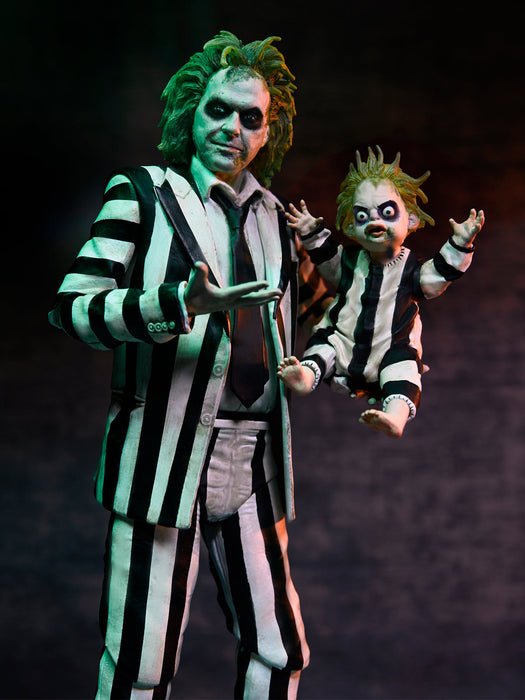 BUY NOW - BEETLEJUICE STRIPED SUIT” BEETLEJUICE BEETLEJUICE ULTIMATE SCALE ACTION FIGURE| NECAONLINE.COM.AU