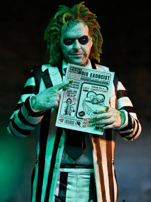 BUY NOW - BEETLEJUICE STRIPED SUIT” BEETLEJUICE BEETLEJUICE ULTIMATE SCALE ACTION FIGURE| NECAONLINE.COM.AU