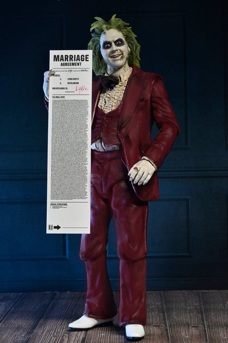 BUY NOW - BEETLEJUICE BEETLEJUICE  ULTIMATE RED TUXEDO BEETLEJUICE  SCALE ACTION FIGURE | NECAONLINE.COM.AU