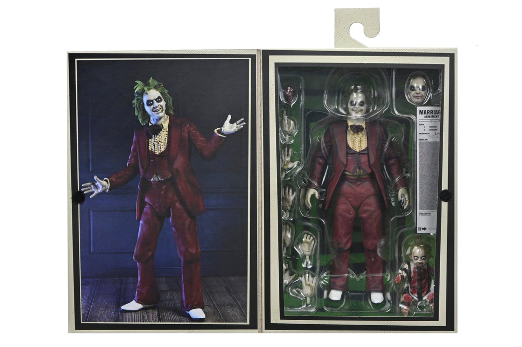 BUY NOW - BEETLEJUICE BEETLEJUICE  ULTIMATE RED TUXEDO BEETLEJUICE  SCALE ACTION FIGURE | NECAONLINE.COM.AU