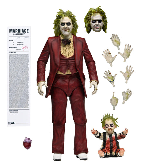 BUY NOW - BEETLEJUICE BEETLEJUICE  ULTIMATE RED TUXEDO BEETLEJUICE  SCALE ACTION FIGURE | NECAONLINE.COM.AU