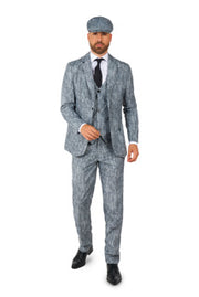 20s Gangster Grey Suit | 1 - 2 Days Delivery Australia Wide