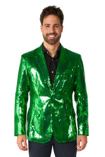 Suitmeister Green Sequin Jacket | Festive, Disco and 70s Party