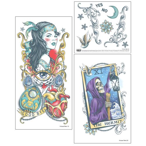 Fortune Teller Temporary Tattoo Sleeve