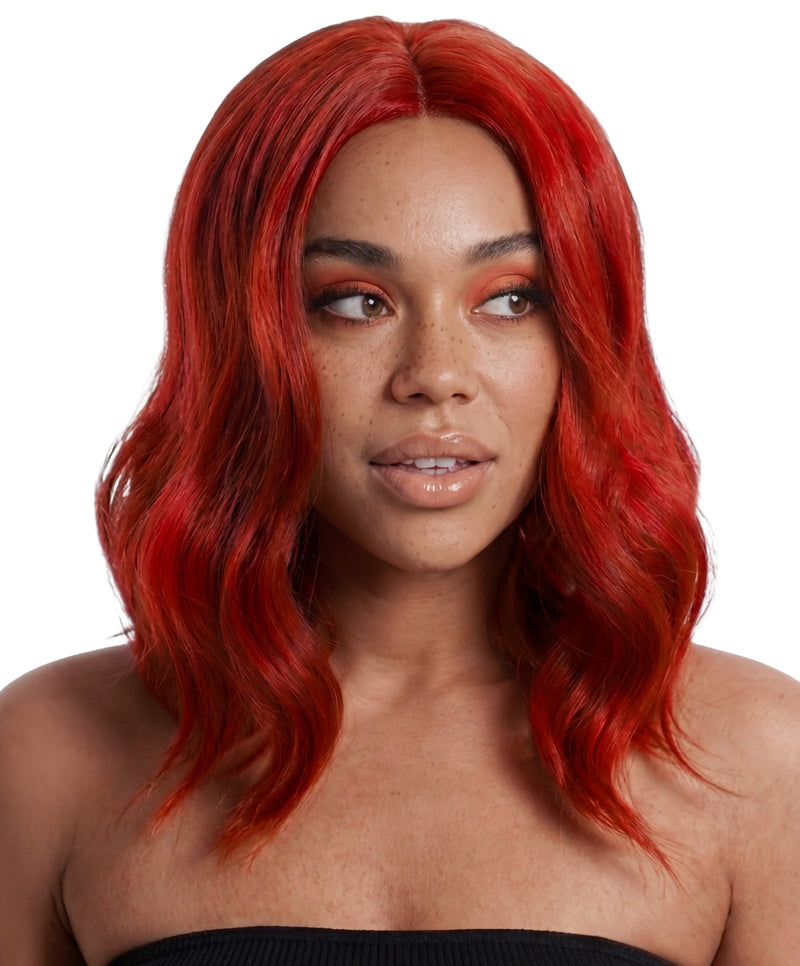 Sienna Ruby Red Wavey Costume Wig - Buy Online Only