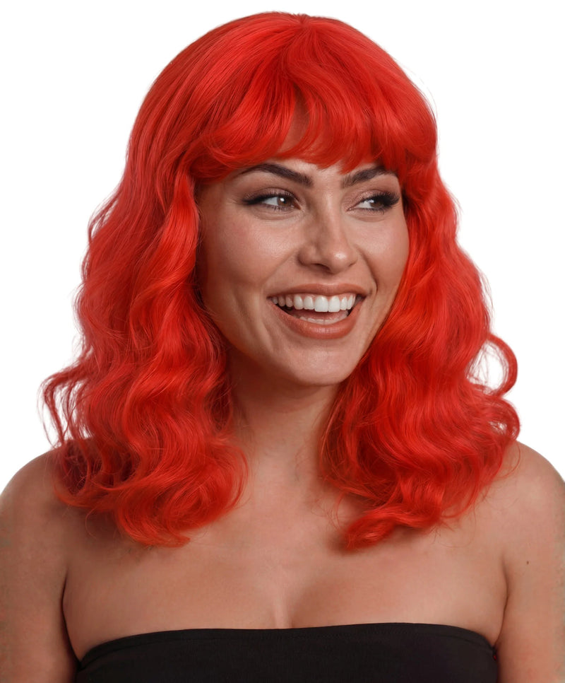 Bella Wavy Red Short Fringe Costume Wig - Buy Online Only