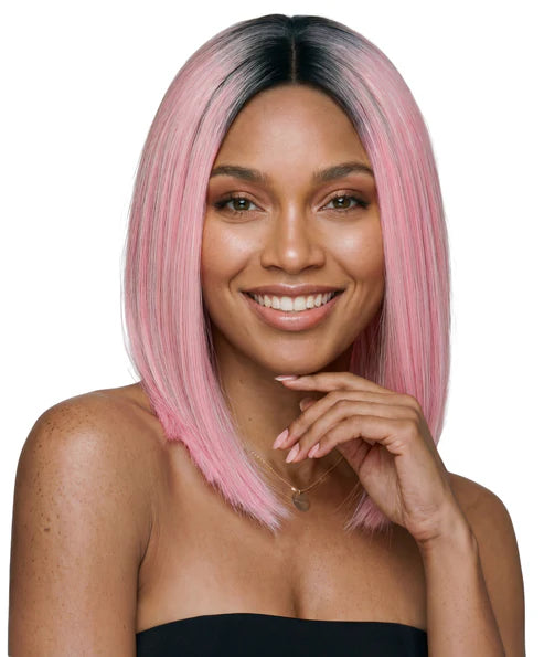Natalia Short Straight Blunt Cut Pink Bob Costume Wig
