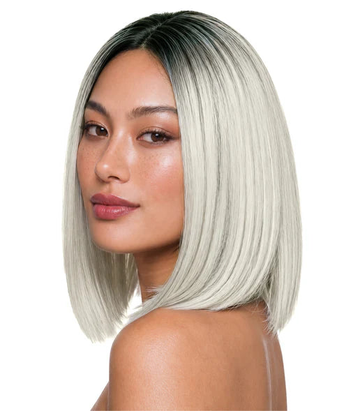 Natalia Short Straight Blunt Cut Silver Bob Costume Wig - Buy Online Only