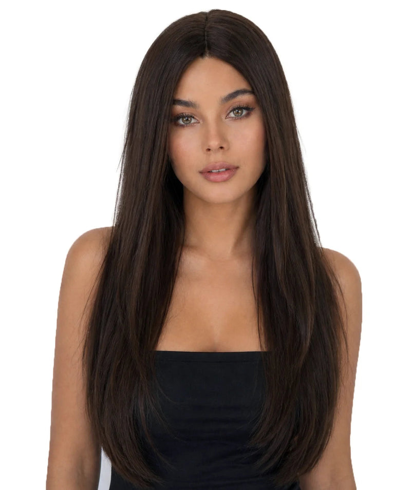 Billie Long Layered Brown Costume Wig - Buy Online Only