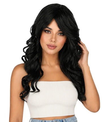 Nancy Flowing Long Layers Elegant  Black Wig  - Buy Online Only