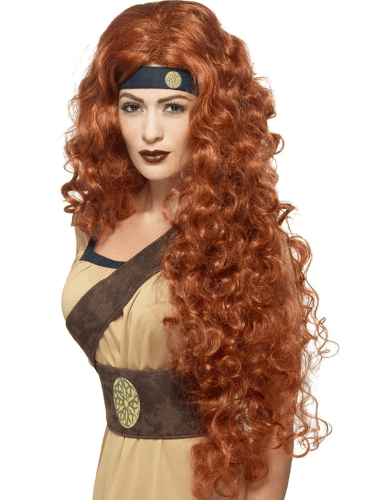Medieval Warrior Queen Auburn Wig | Buy Online - The Costume Company | Australian & Family Owned