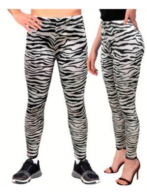 Zebra Print Glam Rocker 80s Leggings