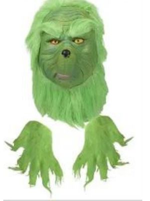 Grinch Mask and Gloves Set - Buy Online Only