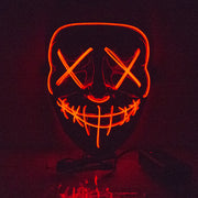Light Up Halloween Blue Neon Purge Mask