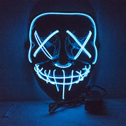 Light Up Halloween Red Neon Purge Mask