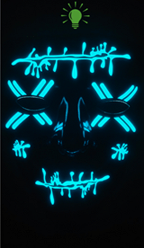 Light Up Mask Blue Halloween Mask